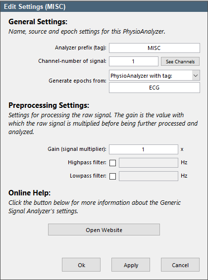 Epoch Settings